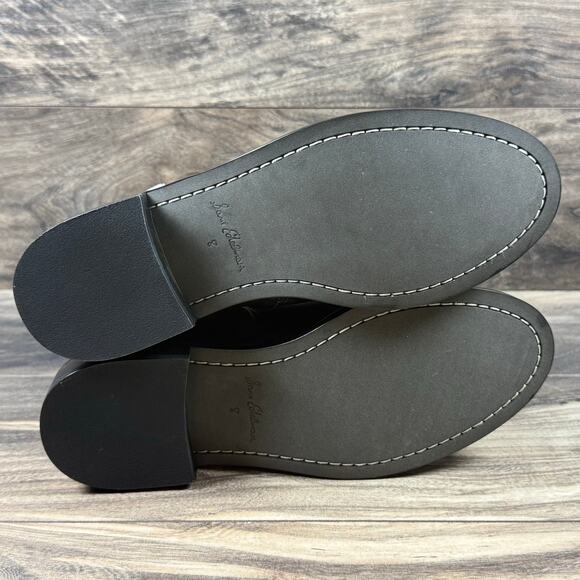 NIB Sam Edelman Nolynn 8M Black Leather Buckle Short Riding Ankle Boots Booties - Picture 12 of 12